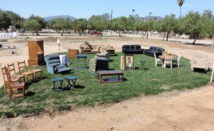 Furniture on grass