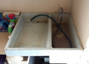 Washboard sink